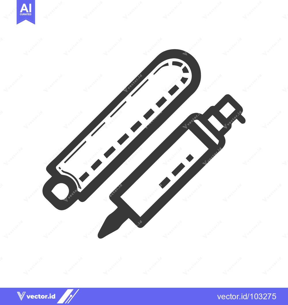 Premium Vector dari Minimalist Bold Outline Marker Pen and Cap Vector Icon on Clean White
