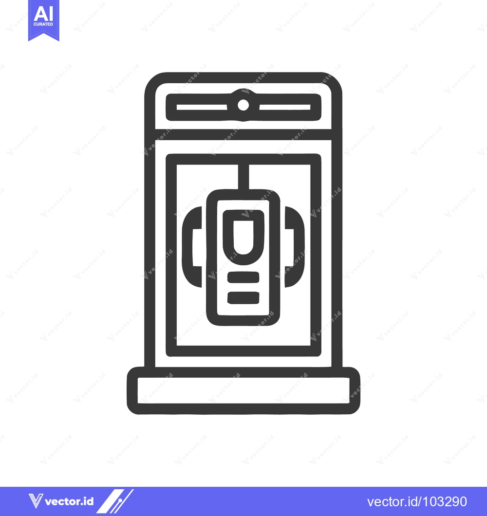 Premium Vector dari Minimalist Line Icon of a 3D Printer or Automated Manufacturing Machin