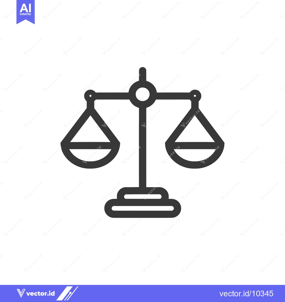 Premium Vector of A Black and White Illustration of a Scale
