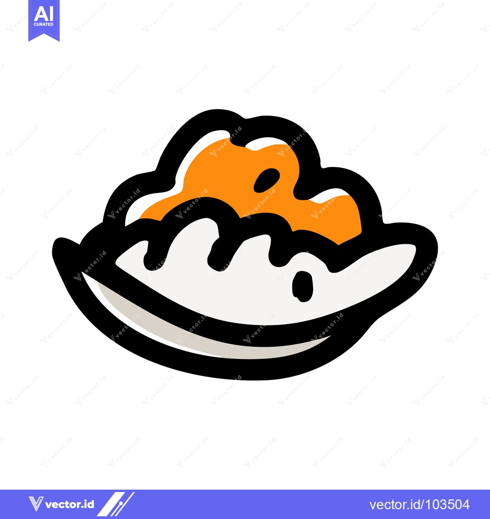 Premium Vector of Dumpling Delight: Stylized Asian Food Icon with Bold Outline and Vibra