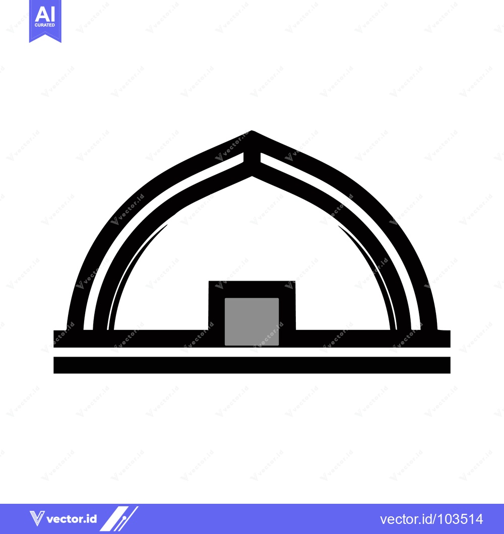 Premium Vector dari Clean Geometric Black Archway with Grey Square Element Minimalist Vect