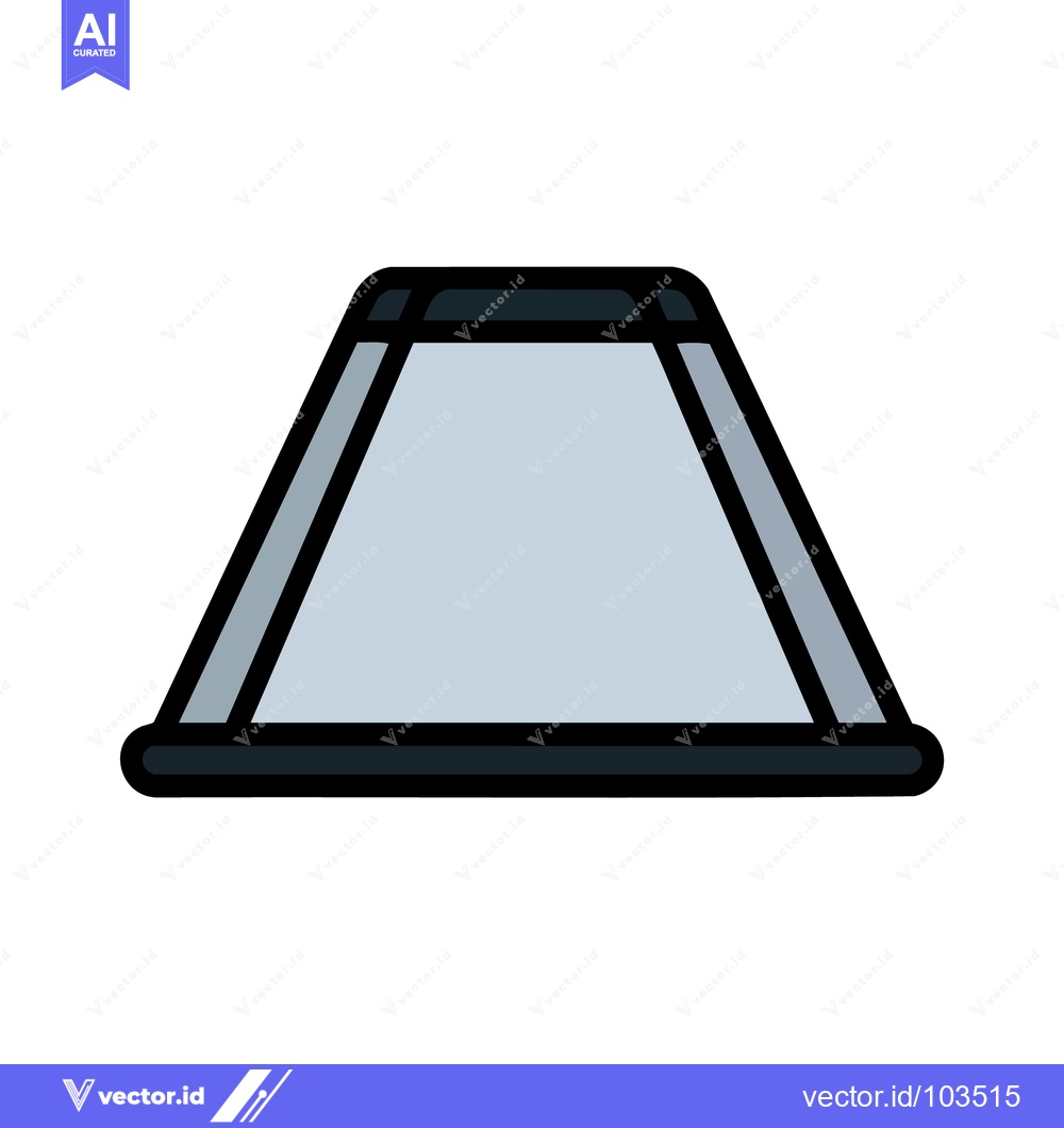 Premium Vector dari Modern Flat Design Geometric Trapezoid Icon with Blue-Grey Tones