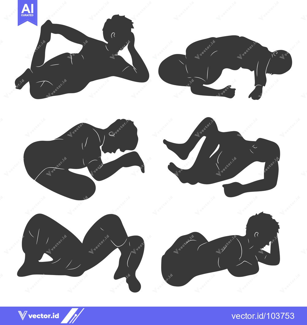 Premium Vector of Six Silhouettes of People in Various Poses