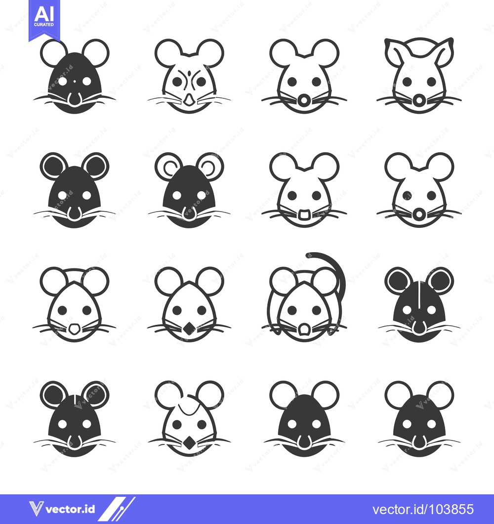 Premium Vector dari Sixteen Different Mouse Icons with Variations in Color and Design