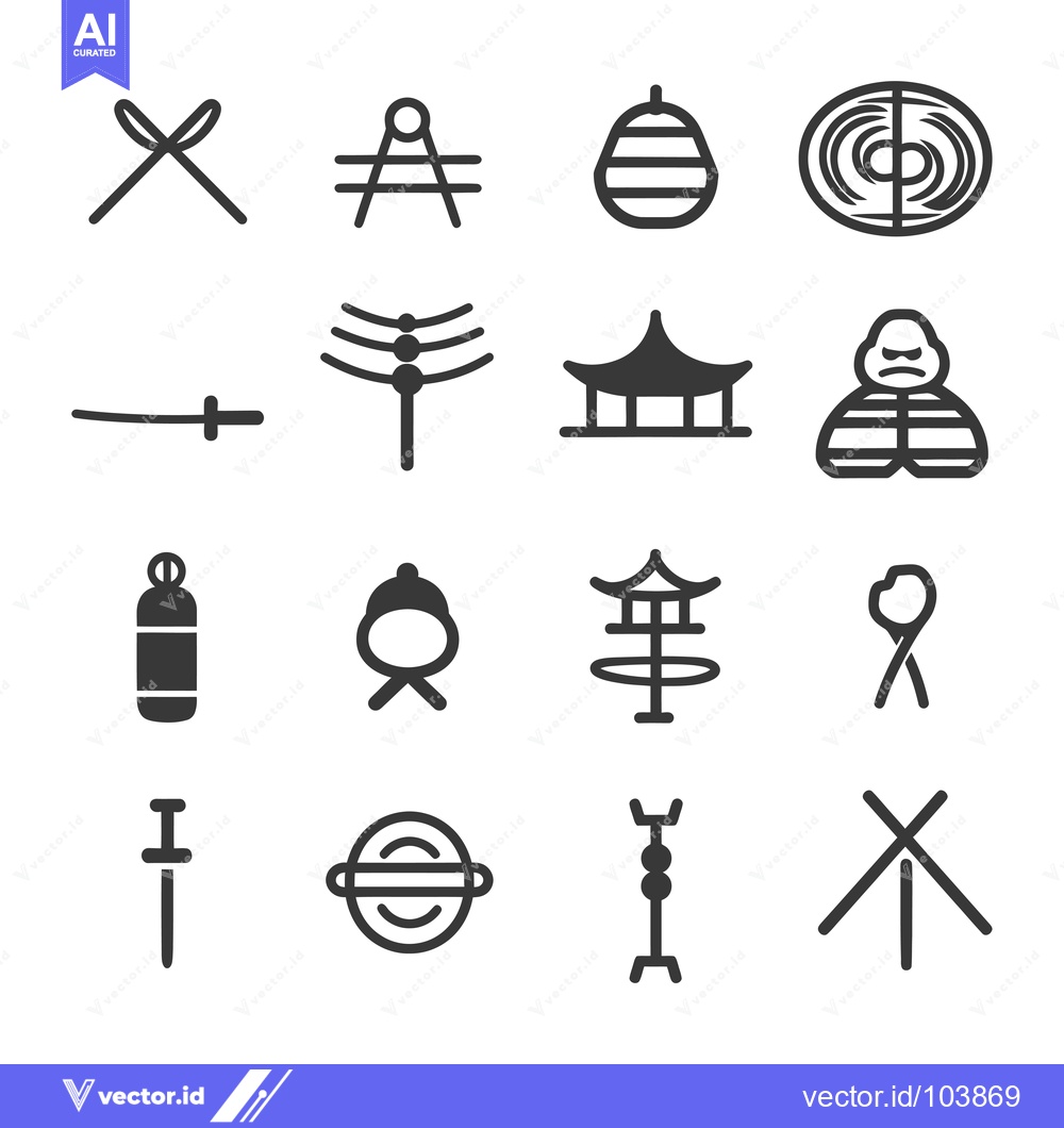 Premium Vector dari Sixteen Japanese Culture and Symbol Icons