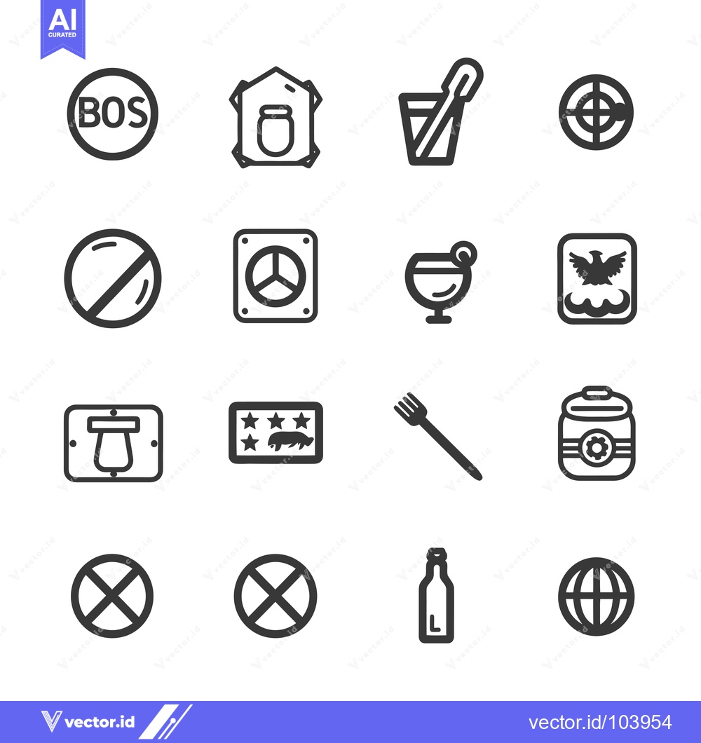 Premium Vector of Sixteen Simple Line Icons of Various Symbols