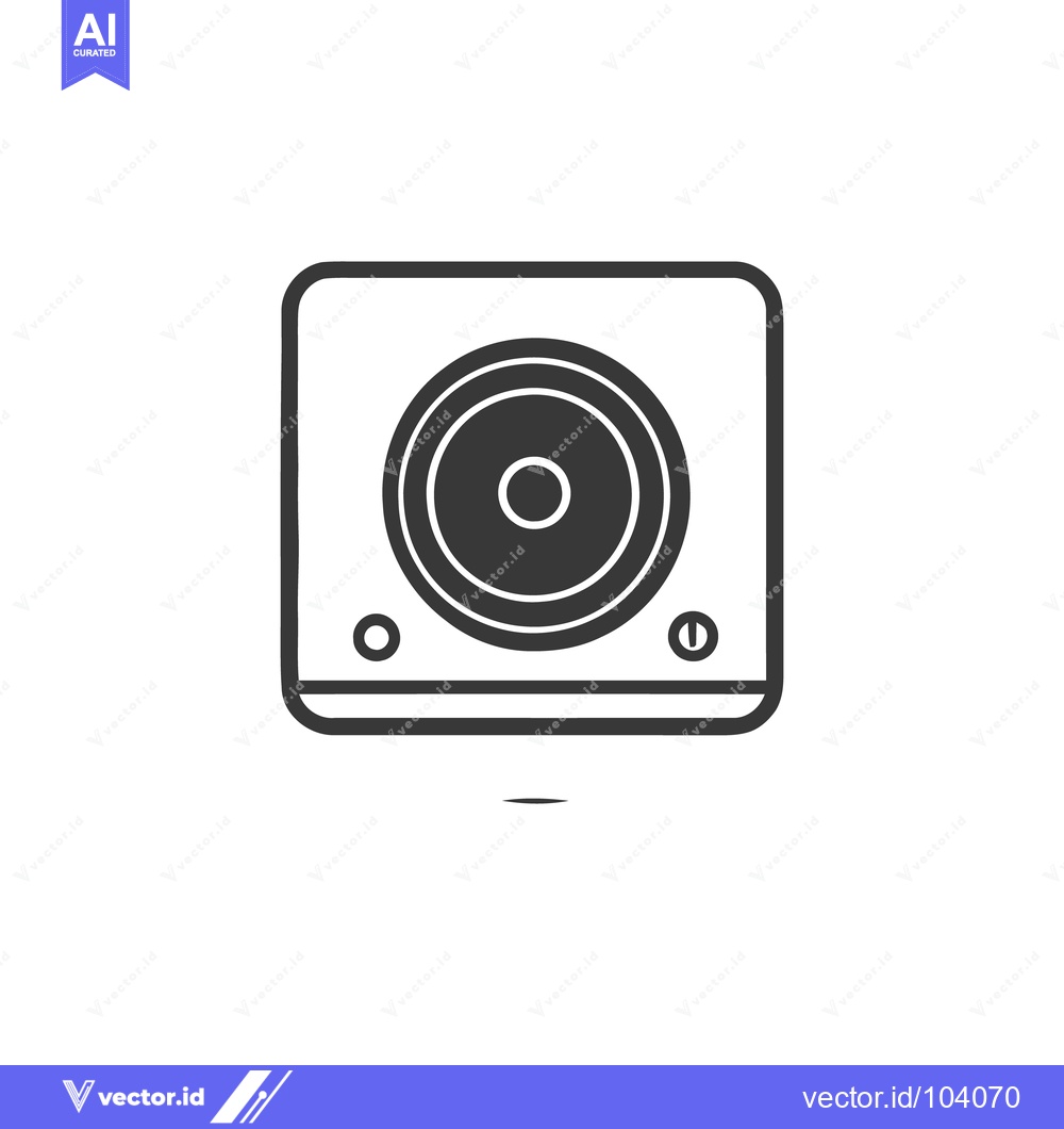 Premium Vector dari Minimalist Speaker Icon: Bold Outline, Modern Design, Audio Equipment