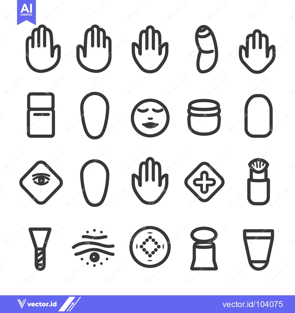 Premium Vector dari Skincare Routine Icons Set