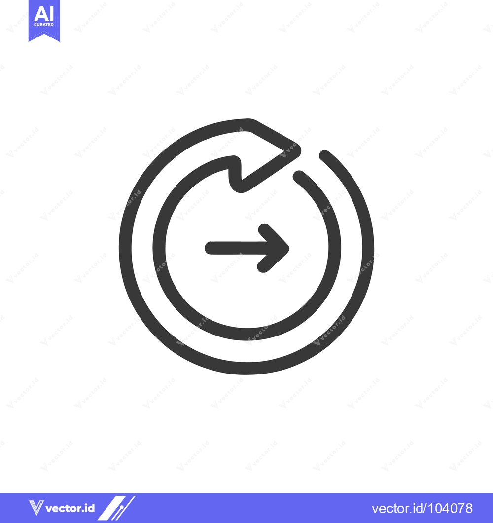 Premium Vector dari Circular Arrow Icon: Forward Progress, Continuous Flow, and Renewal Sy