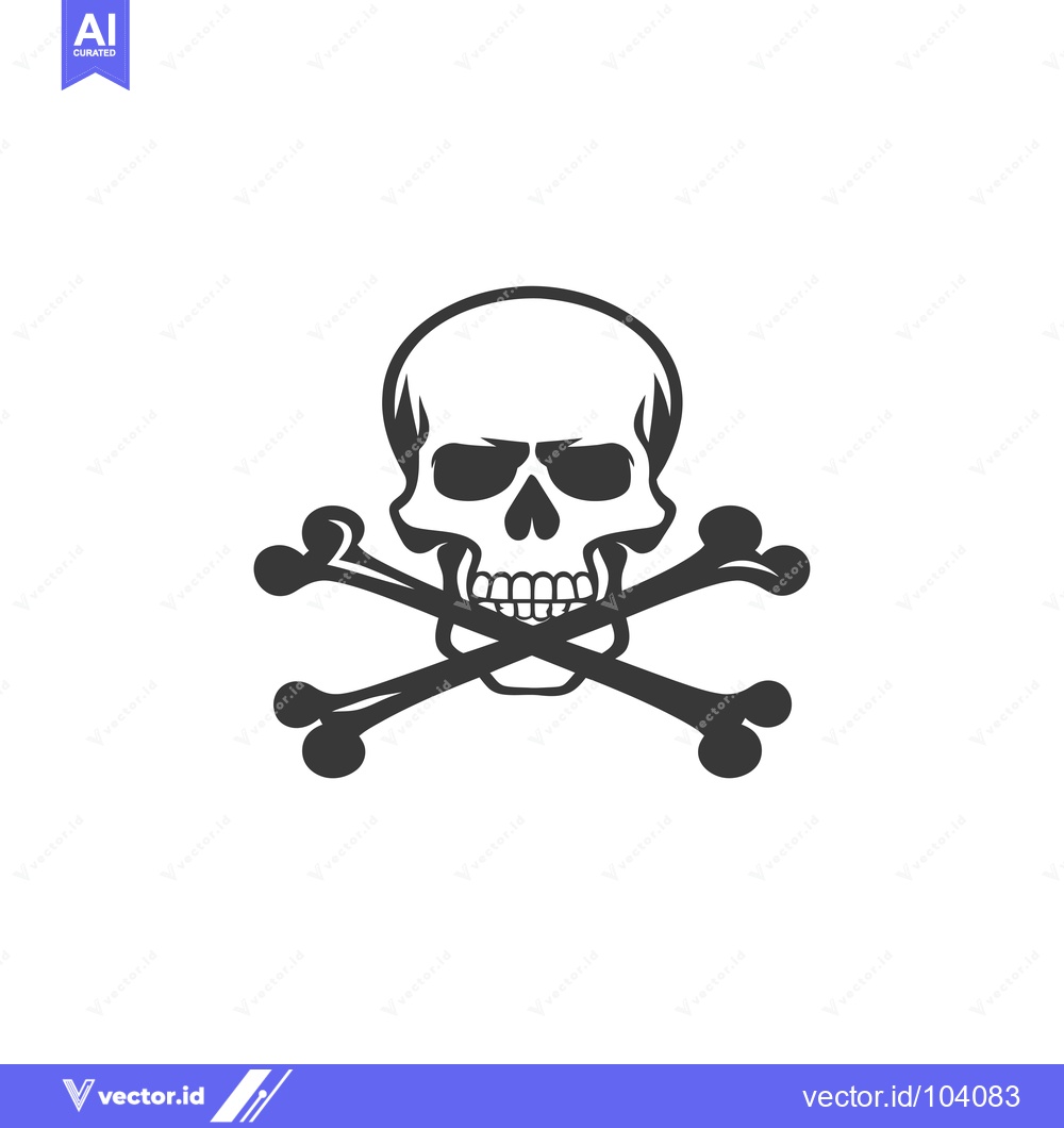 Premium Vector dari Skull and Crossbones Symbol