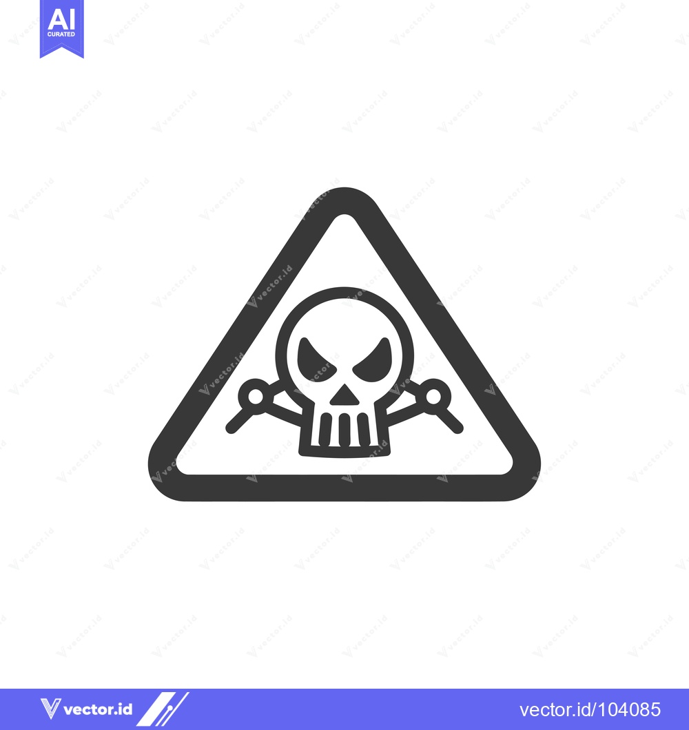 Premium Vector dari Skull and Crossbones Warning Sign