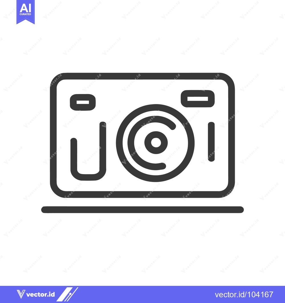 Premium Vector of Minimalist Camera Icon: Sleek Design for Photography Concepts