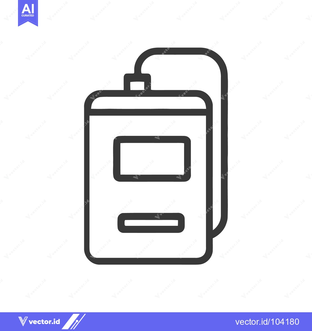 Premium Vector dari Minimalist Hydration Pack Icon: Streamlined Design for Outdoor Adventu