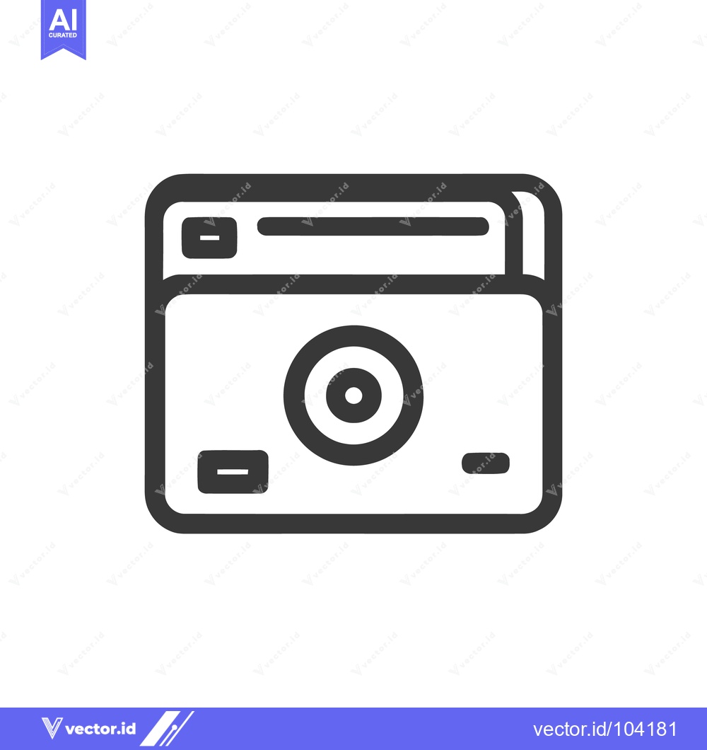 Premium Vector dari Minimalist Camera Icon: Sleek Design for Photography Concepts