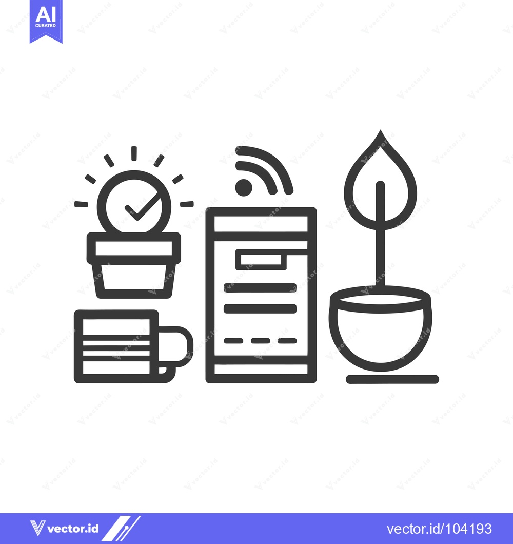 Premium Vector of Smart Home System with Plant Monitoring and Control