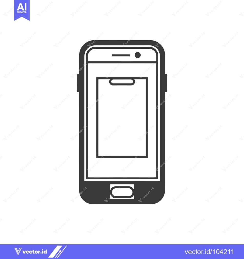 Premium Vector dari Smartphone Displaying an Empty Rectangular Frame