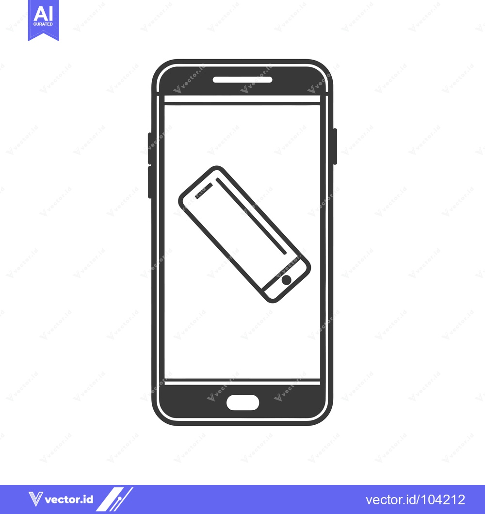 Premium Vector dari Smartphone Displaying a Smaller Smartphone Icon