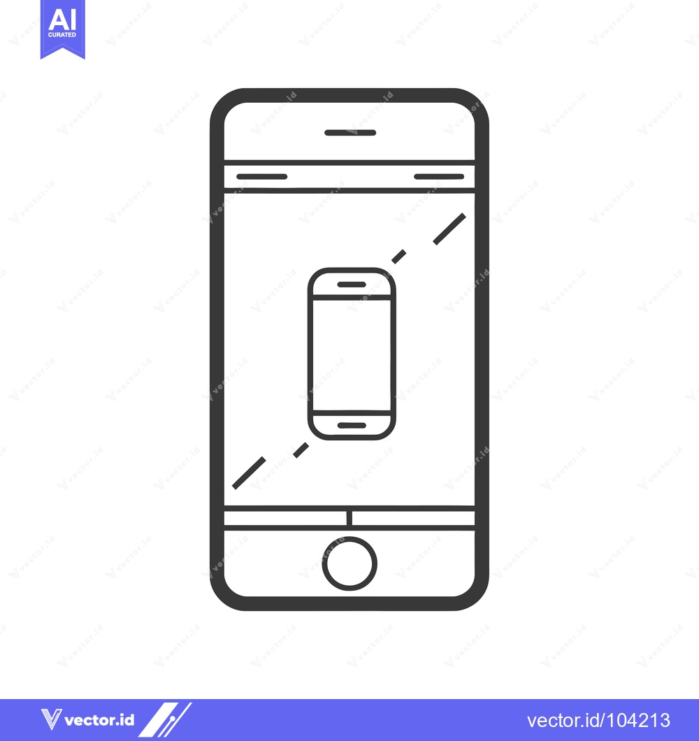 Premium Vector dari Smartphone Displaying a Smaller Smartphone Icon