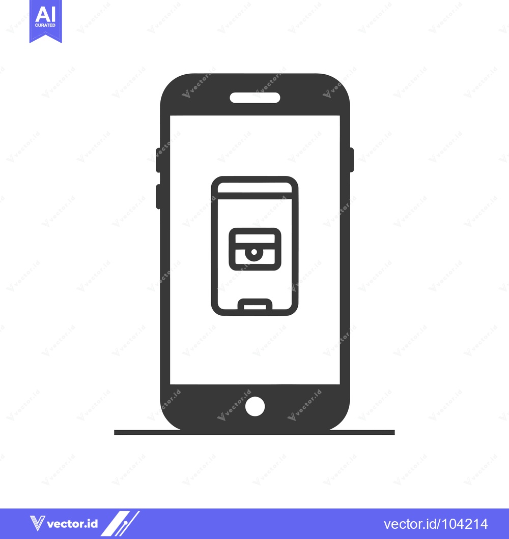 Premium Vector dari Smartphone Displaying a Wallet Icon