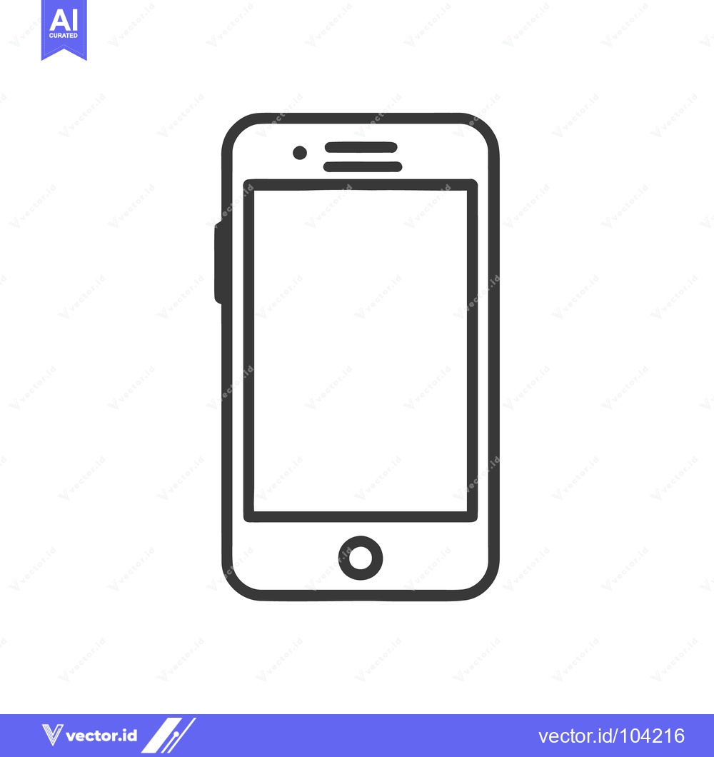 Premium Vector dari Minimalist Smartphone Outline: Sleek, Modern Design for Digital Commun