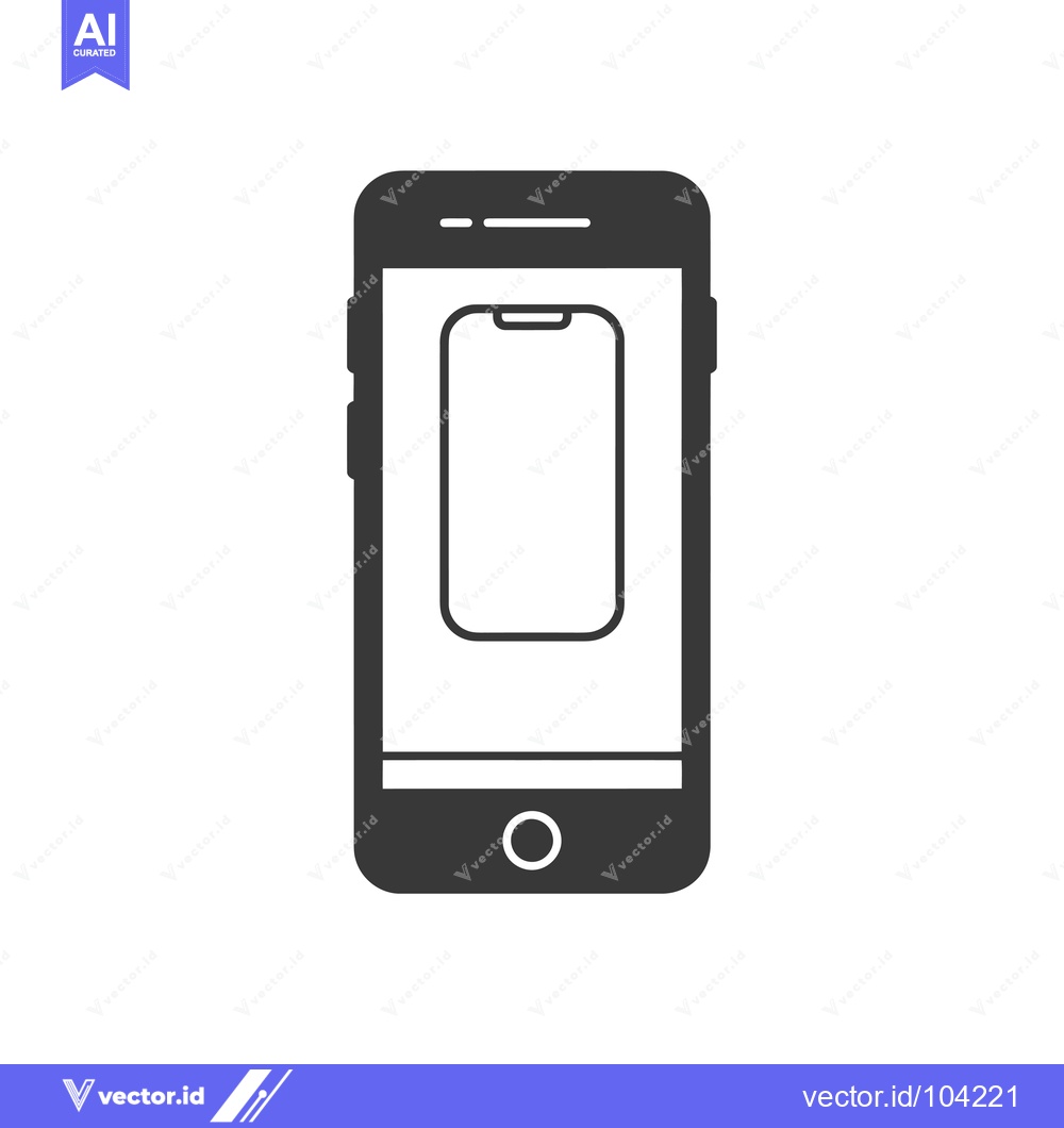 Premium Vector dari Smartphone Icon with a Phone Within the Screen