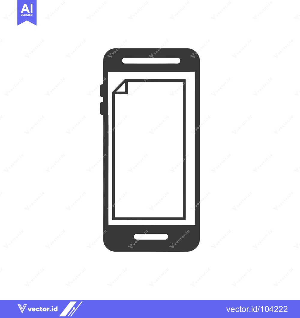 Premium Vector dari Smartphone Icon with Open Document Symbol