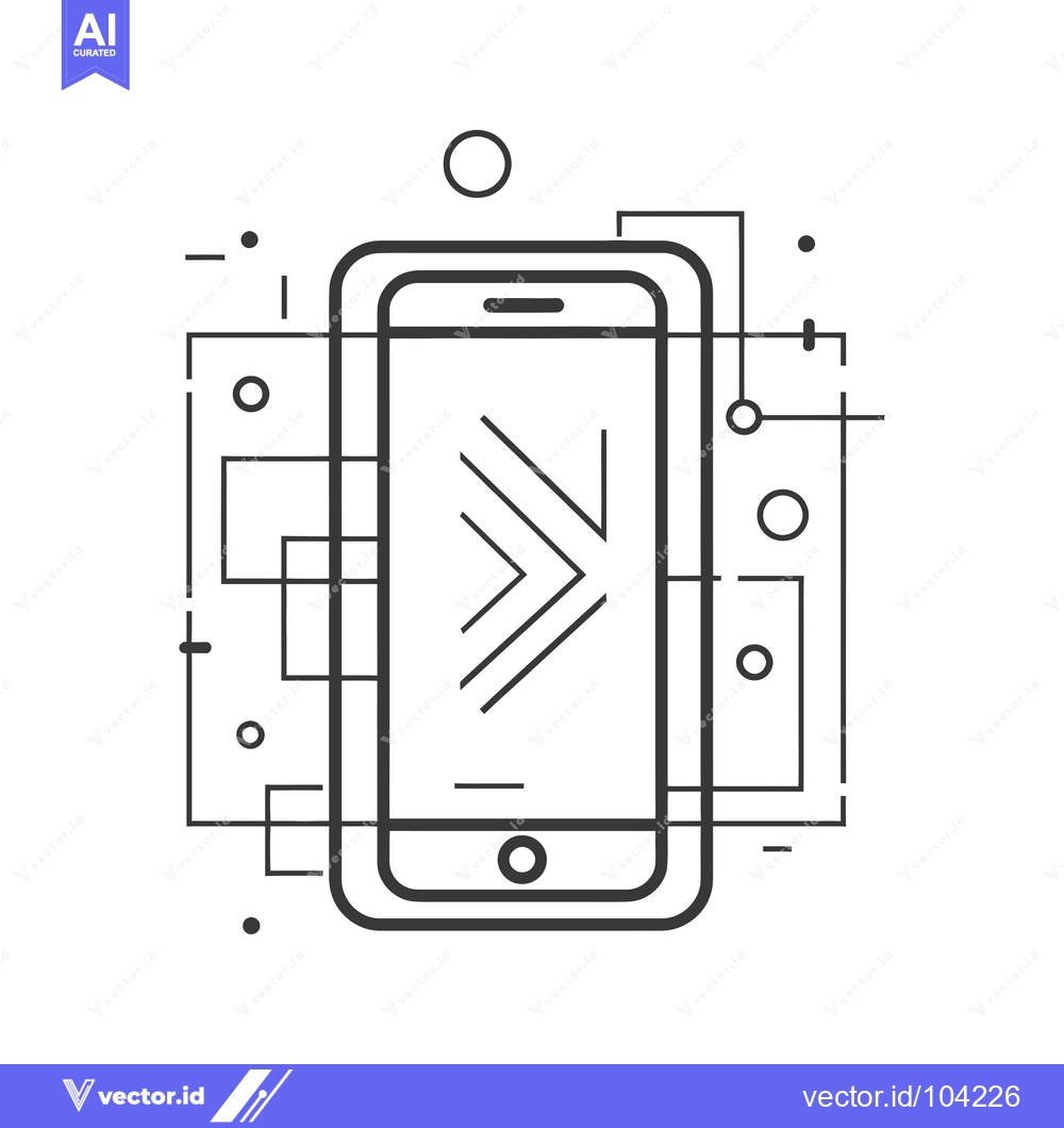 Premium Vector dari Smartphone with Abstract Geometric Lines and Shapes