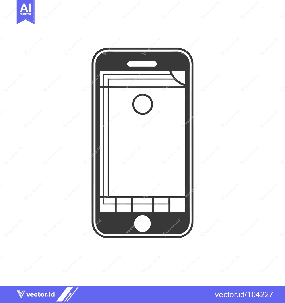 Premium Vector dari Smartphone with a circular camera lens and a grid display