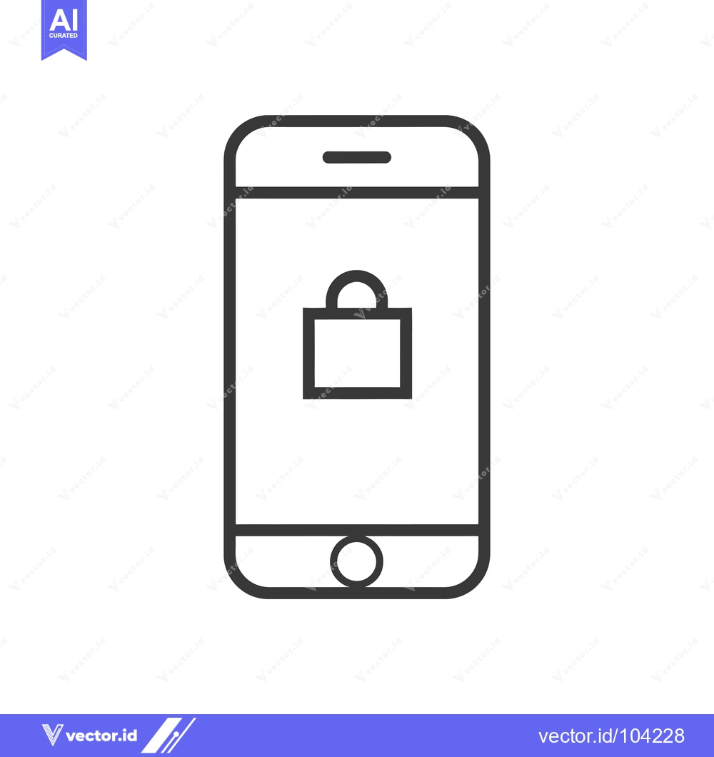 Premium Vector dari Smartphone with a Closed Padlock Icon on the Screen