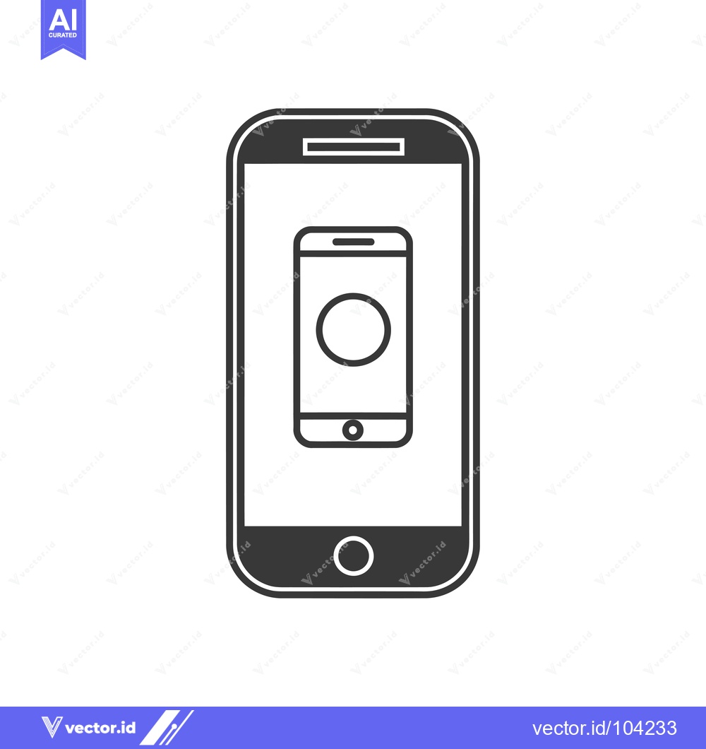 Premium Vector dari Smartphone with a Phone Icon on its Screen