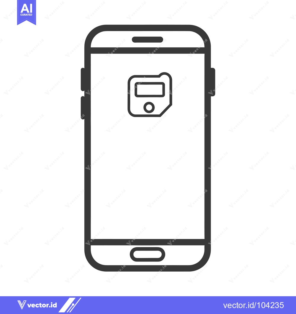 Premium Vector of Smartphone with a Sim Card Slot