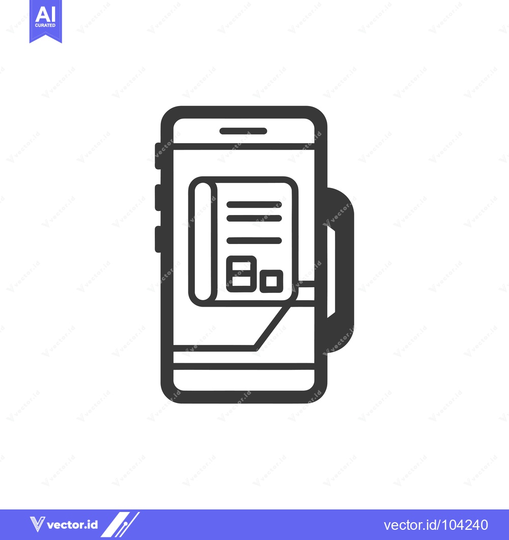 Premium Vector dari Smartphone with Contact Information on the Screen