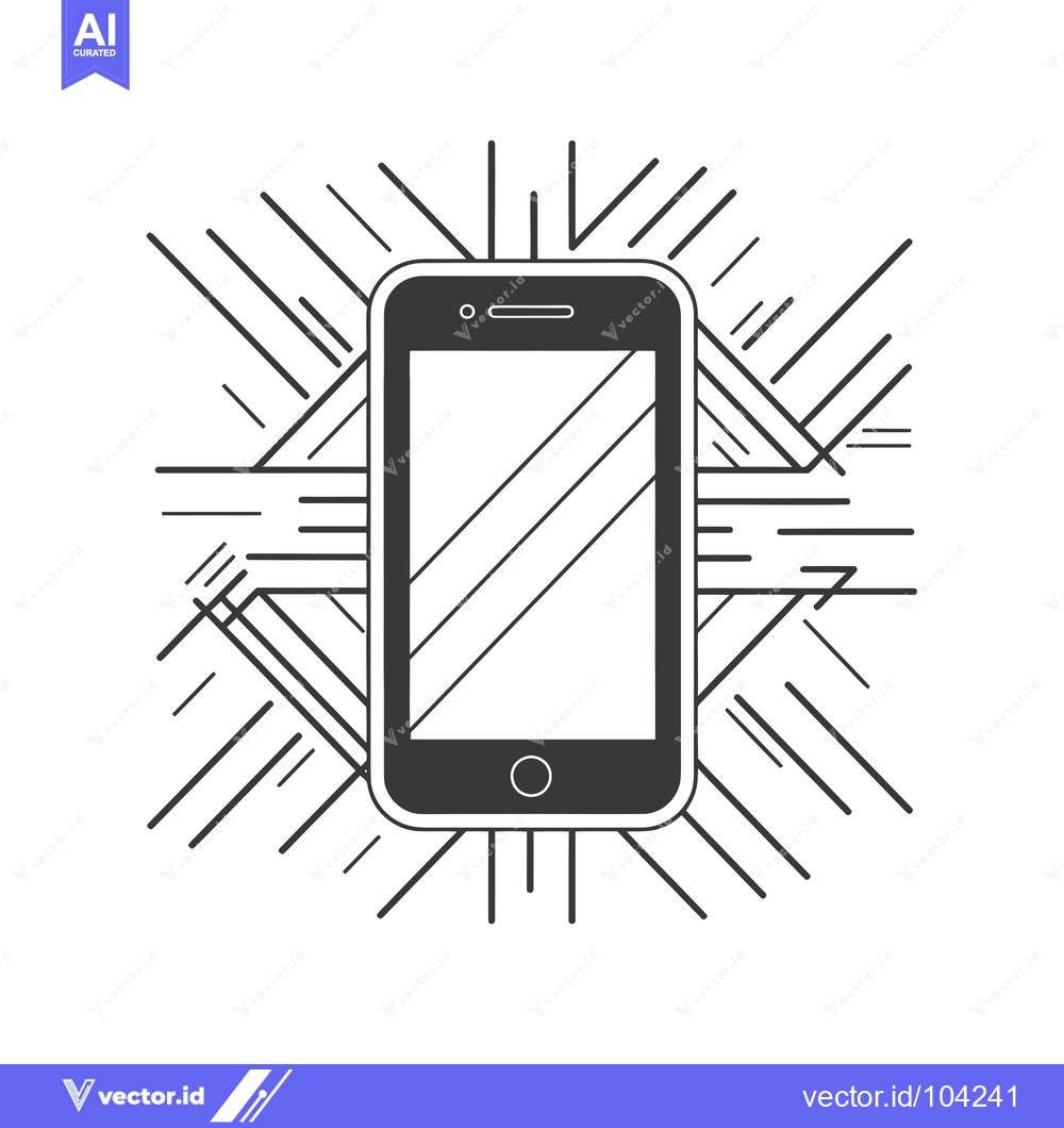 Premium Vector dari Smartphone with Diagonal Lines Pattern