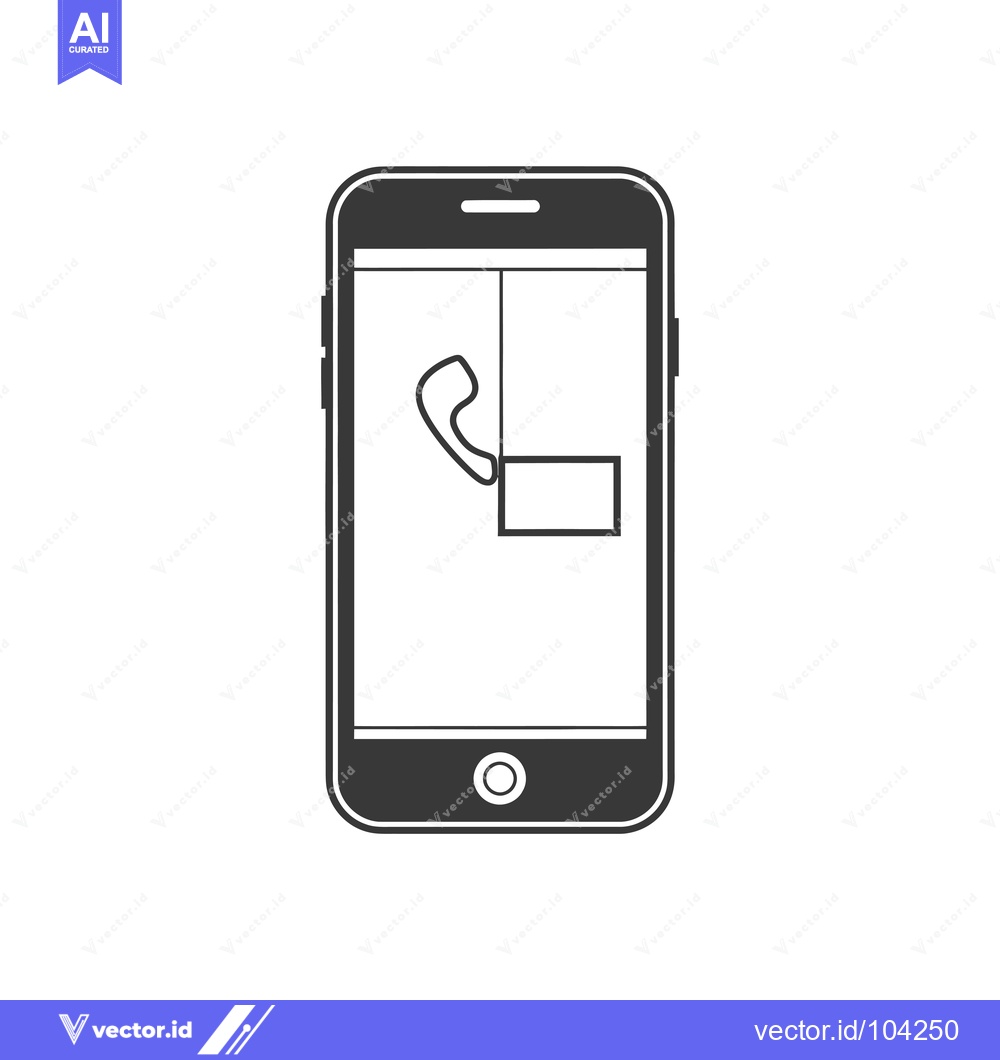 Premium Vector dari Smartphone with Incoming Call Icon on Screen