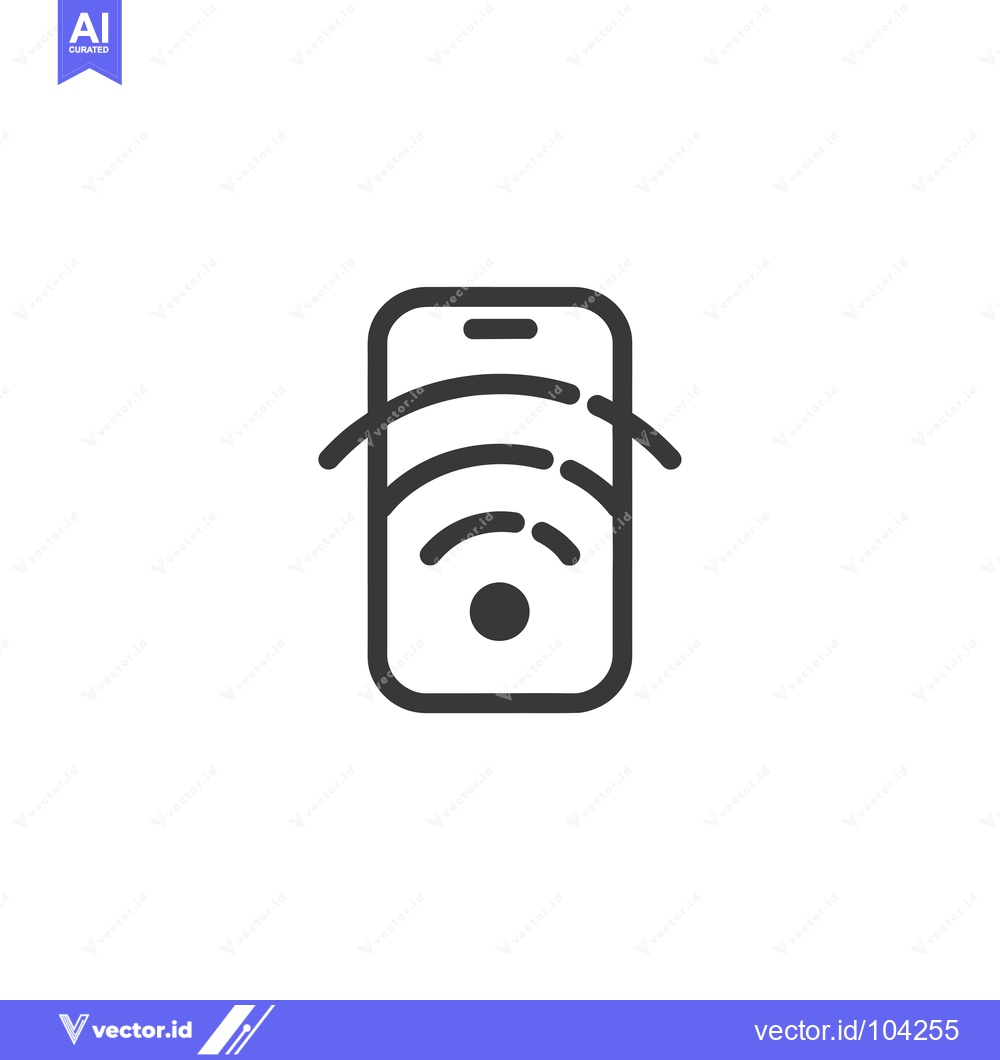 Premium Vector of Smartphone with Wi-Fi Signal Icon