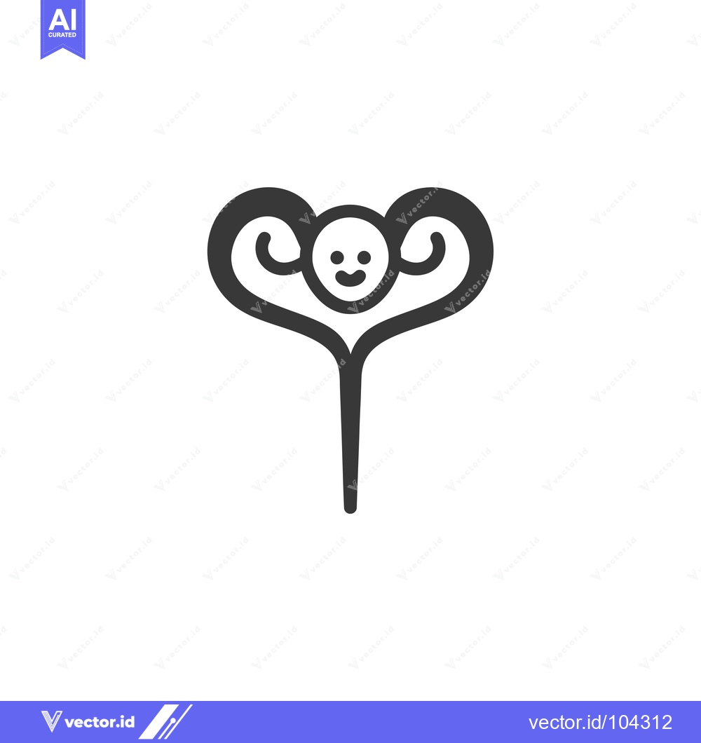 Premium Vector of Smiling Face with Arms Up in Heart Shape