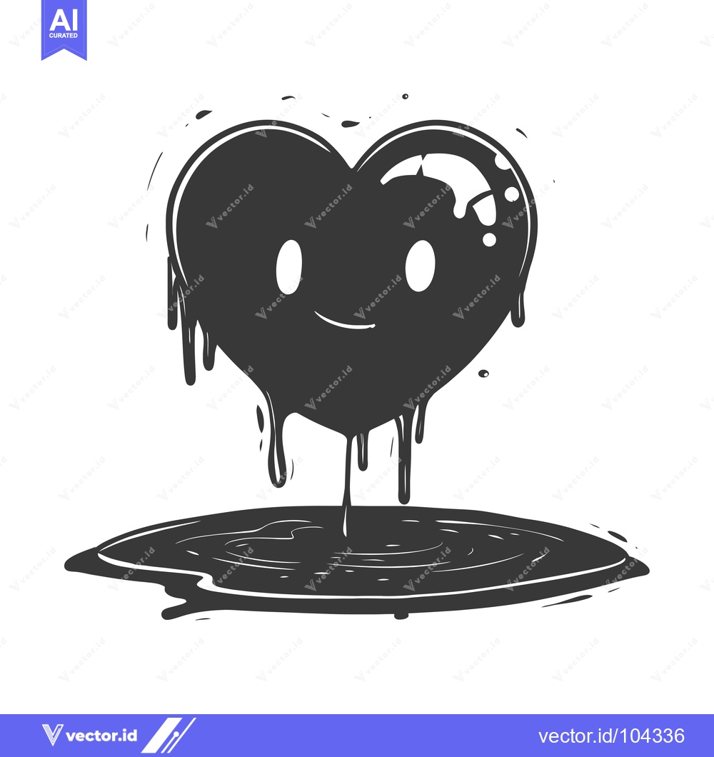 Premium Vector dari Smiling Heart Shaped Liquid Pool