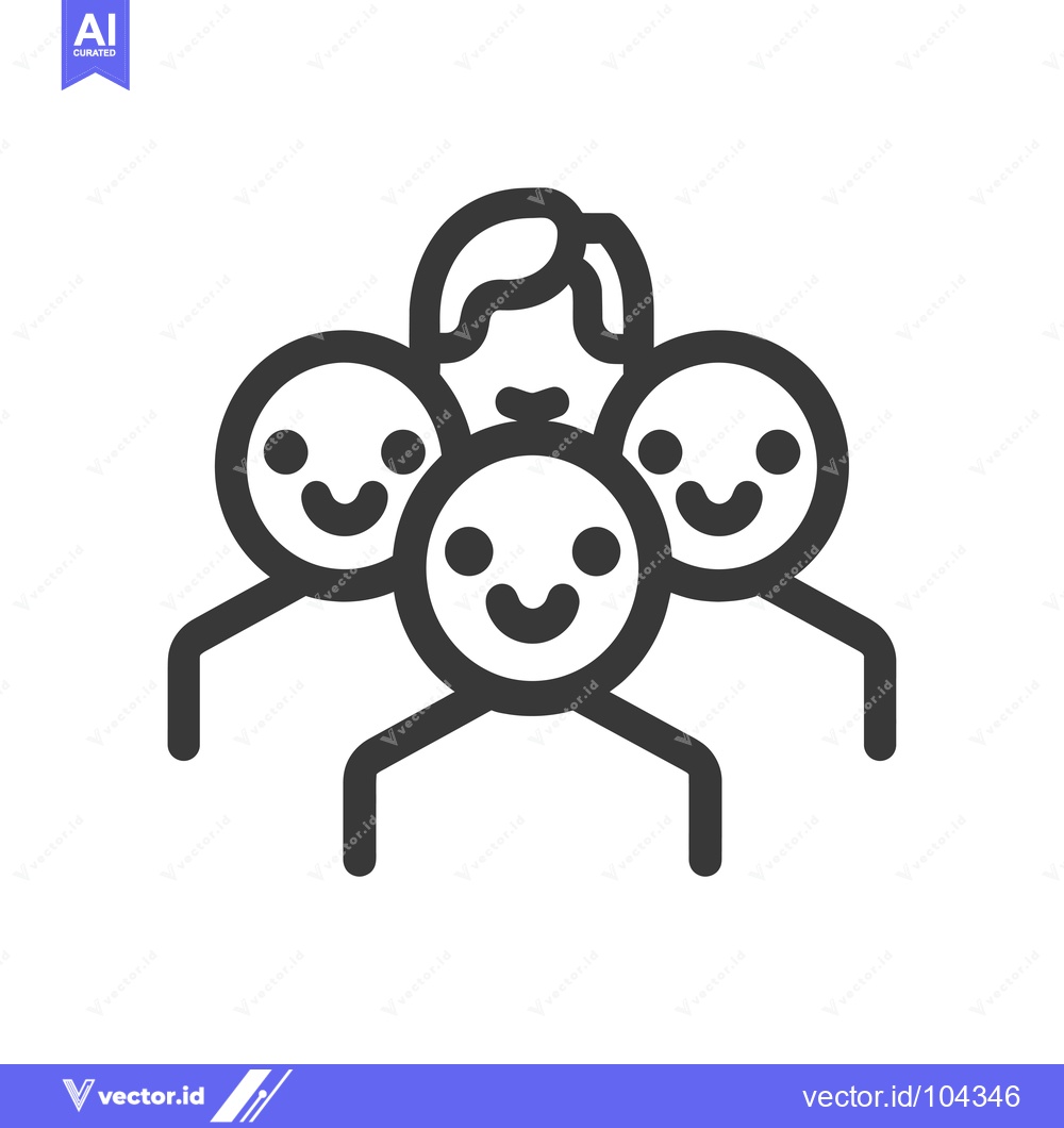 Premium Vector dari Smiling People Icon With Arms Reaching Out