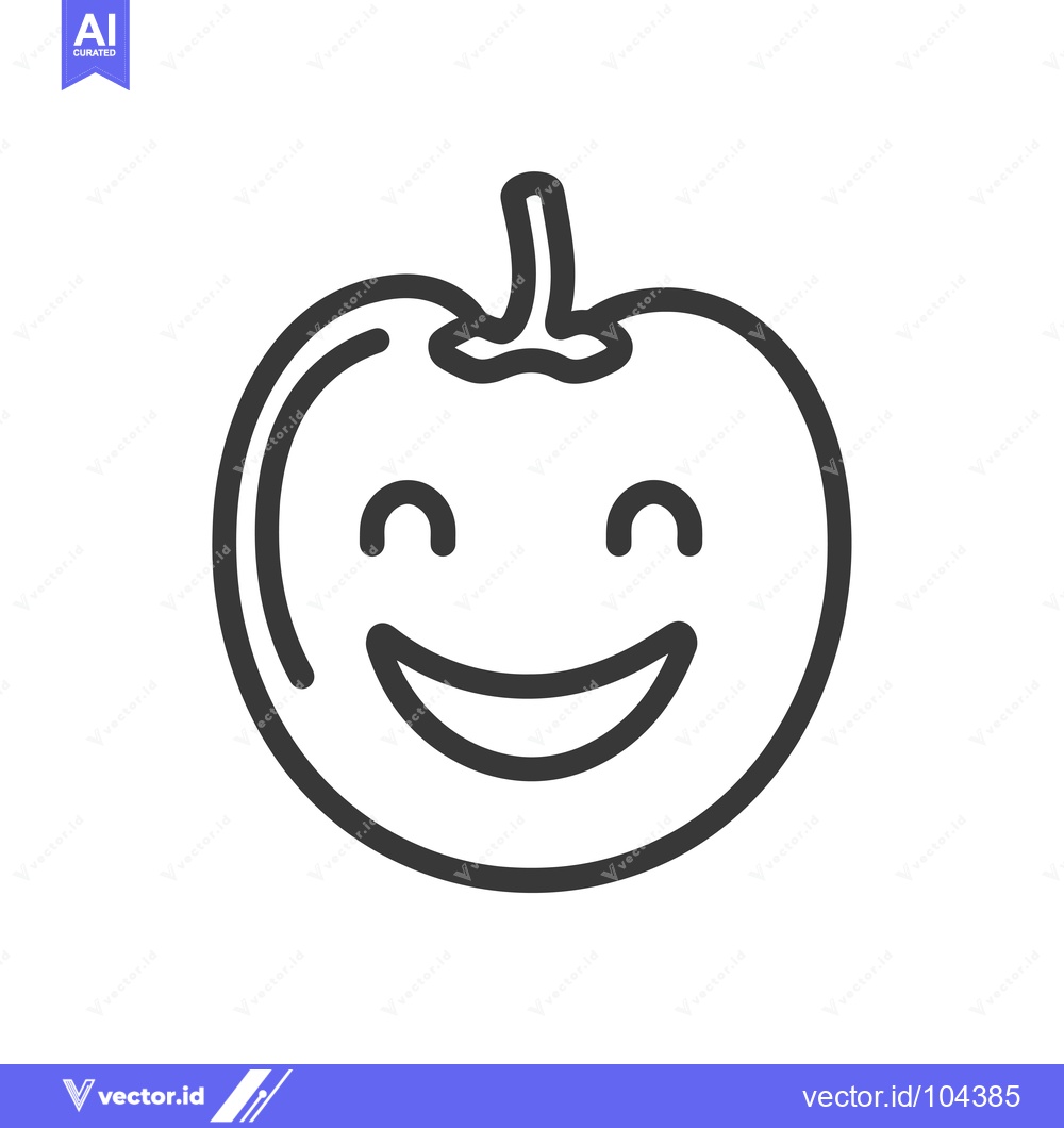 Premium Vector dari Smiling Tomato with a Happy Expression