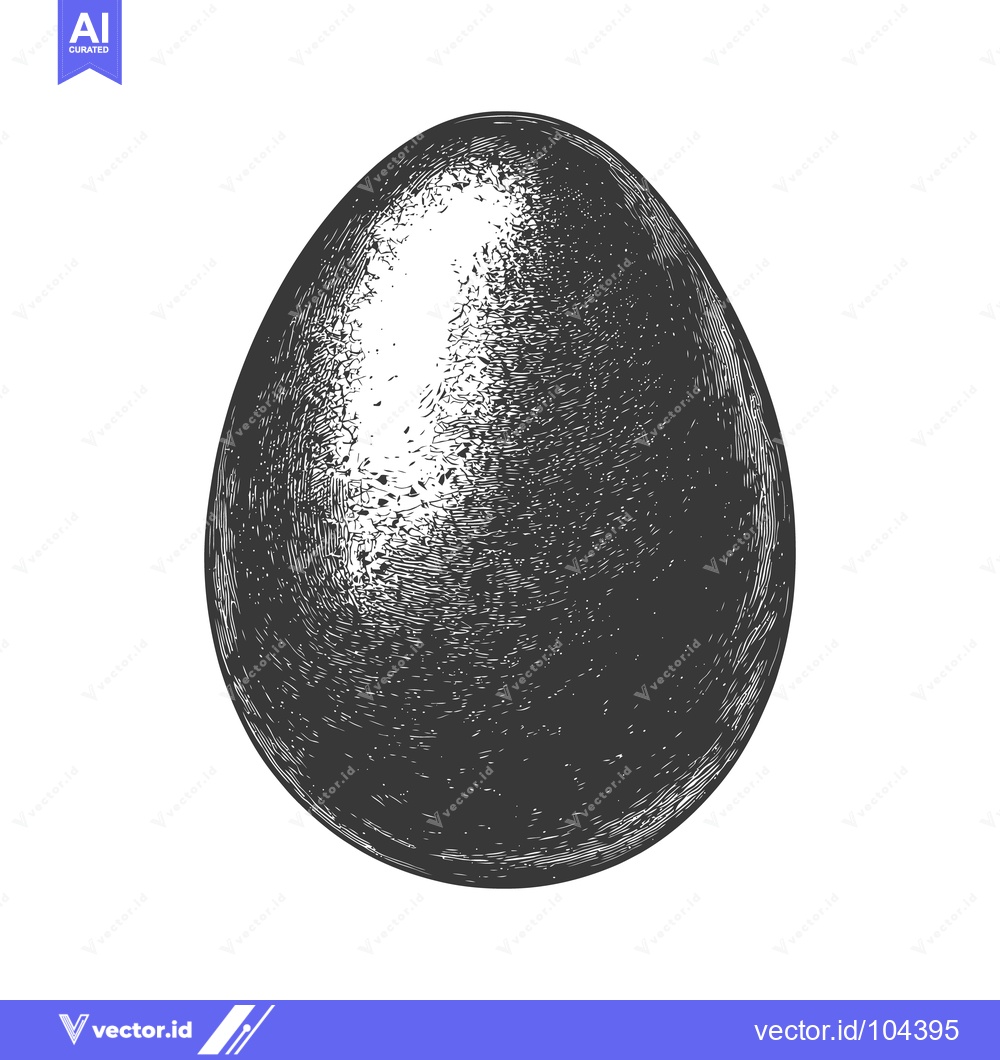 Premium Vector dari A detailed illustration of an egg on a stark white background