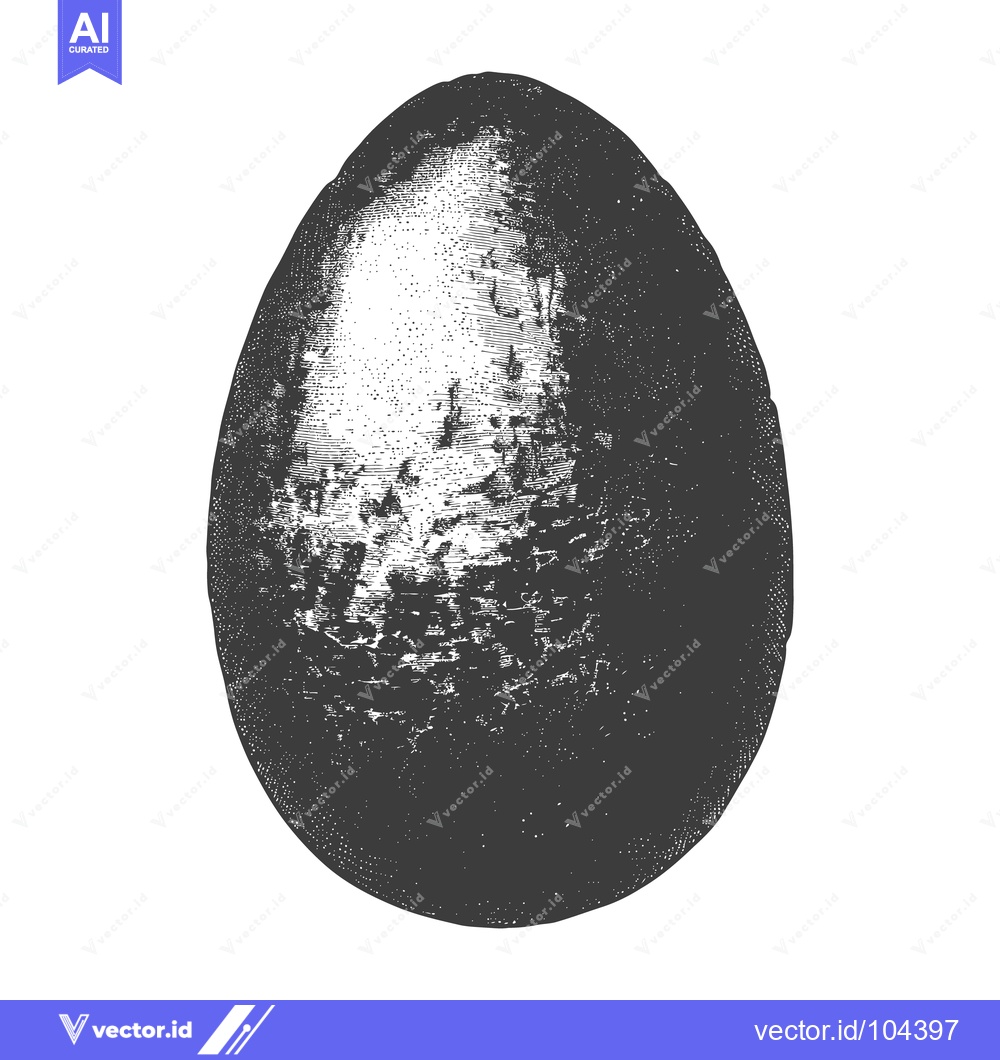 Premium Vector dari A detailed black and white illustration of an egg shape