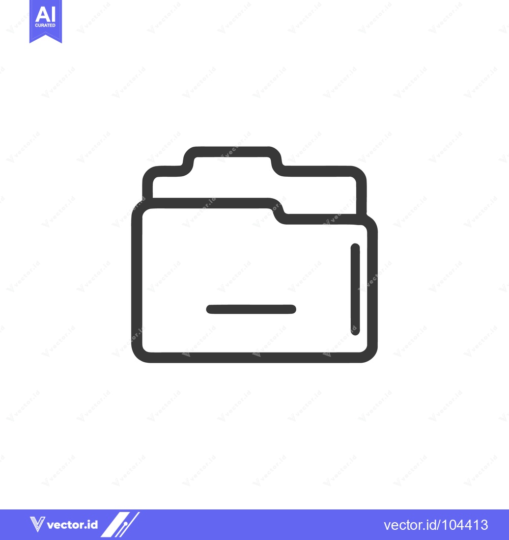 Premium Vector dari Minimalist Folder Icon: Clean Line Art for File Management