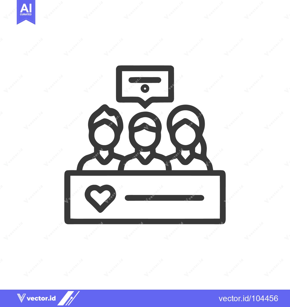 Premium Vector of Social Media Engagement: Group Interaction with Heart and Comment Icon