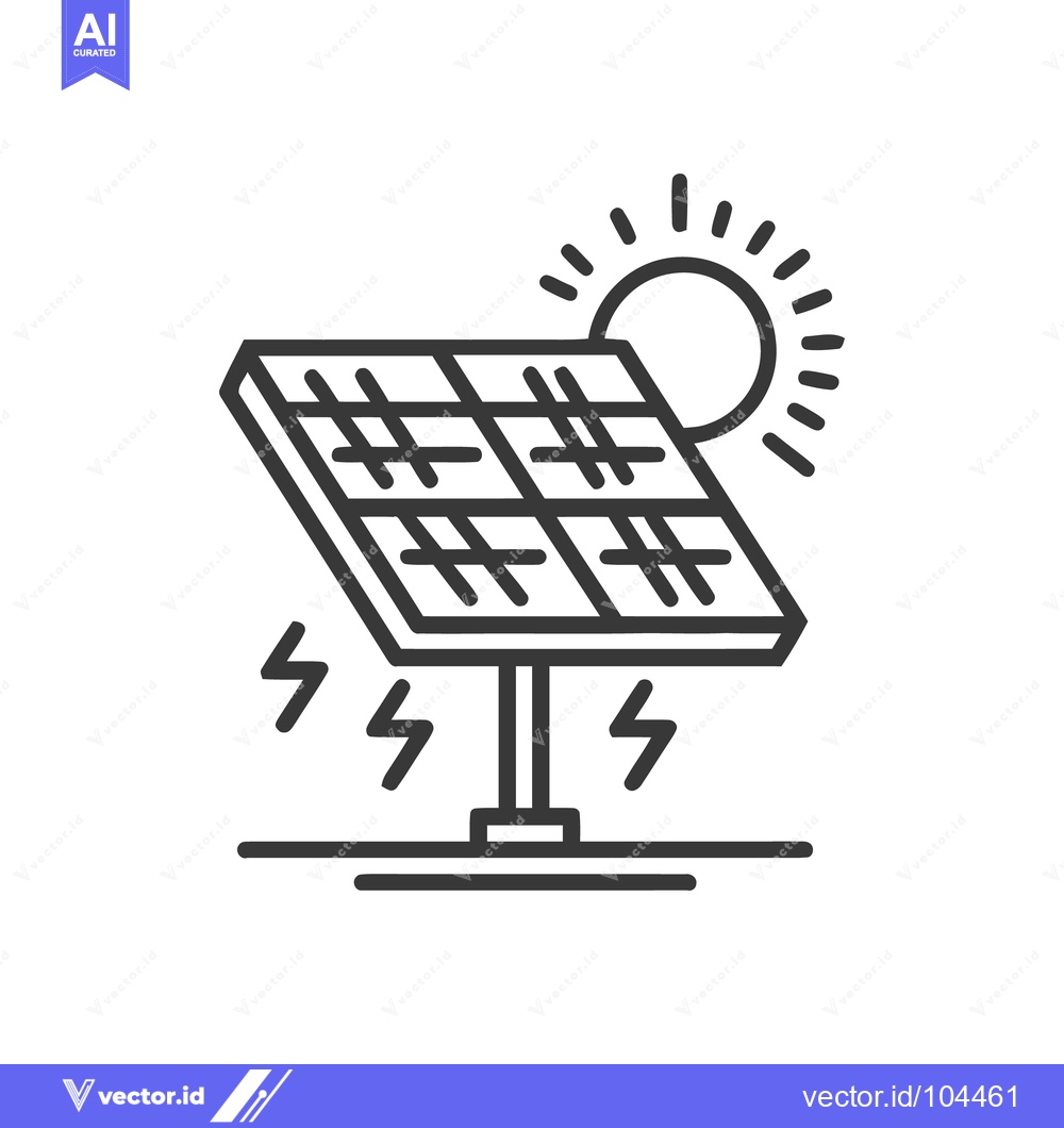 Premium Vector dari Solar Panel Icon: Clean Energy, Renewable Power, Sustainable Technolog