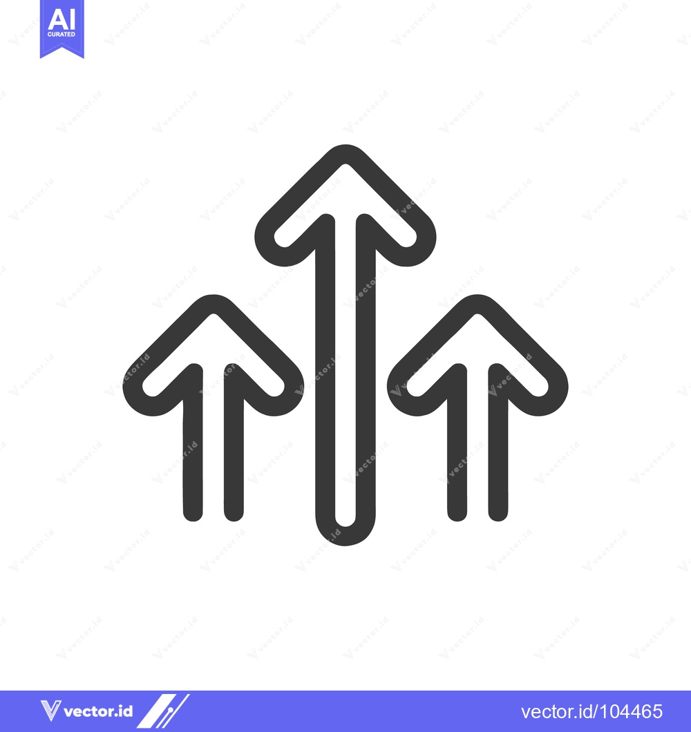 Premium Vector dari Ascending Arrows: Minimalist Icon Representing Growth and Progress on