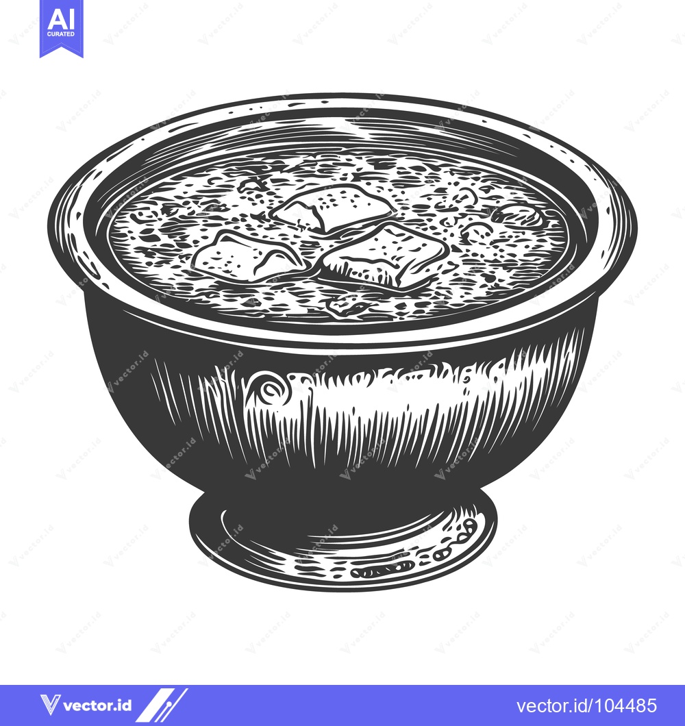 Premium Vector of An illustrative depiction of a bowl containing delicious food preparat