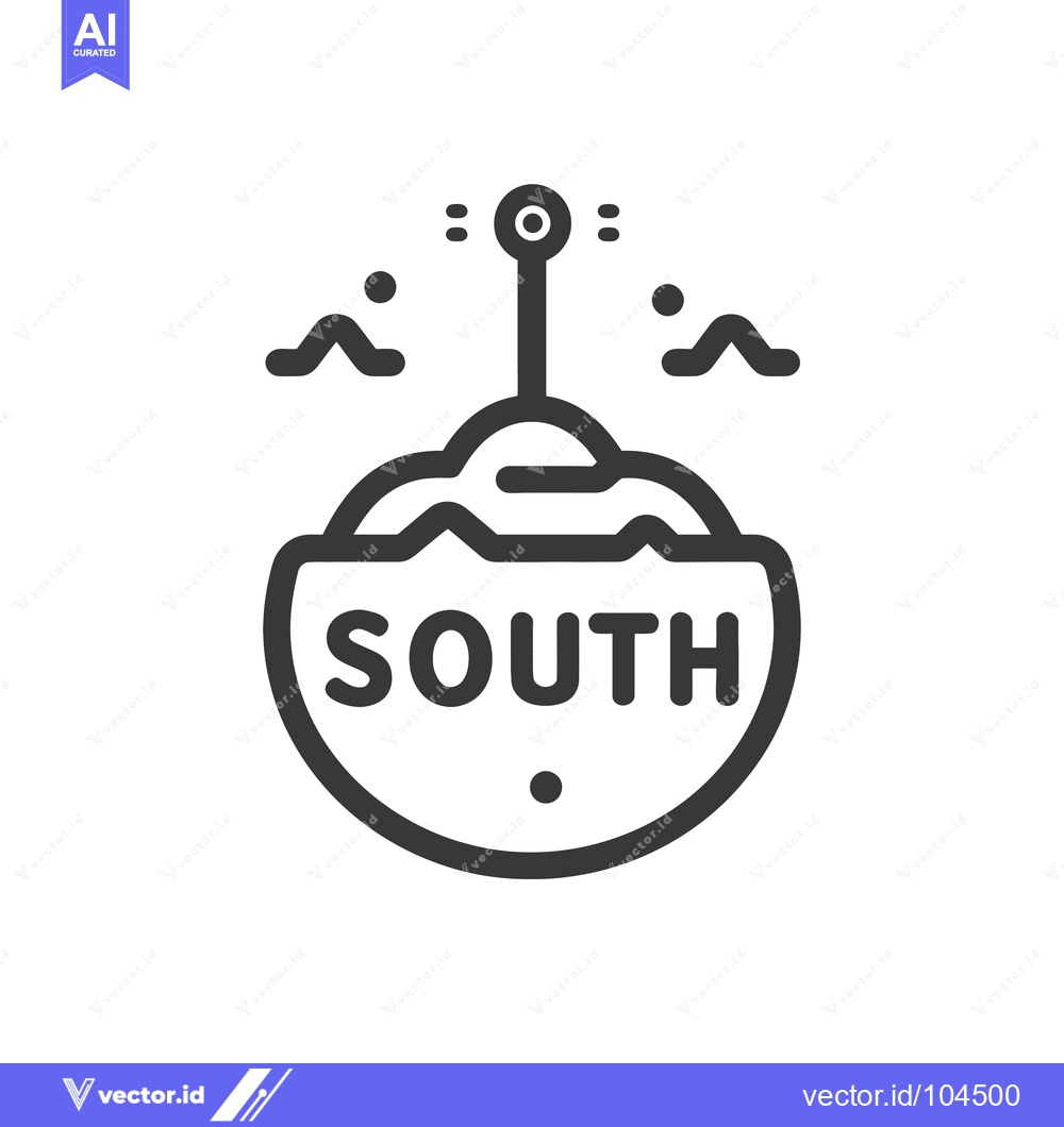 Premium Vector dari South Pole with a Satellite Dish Icon