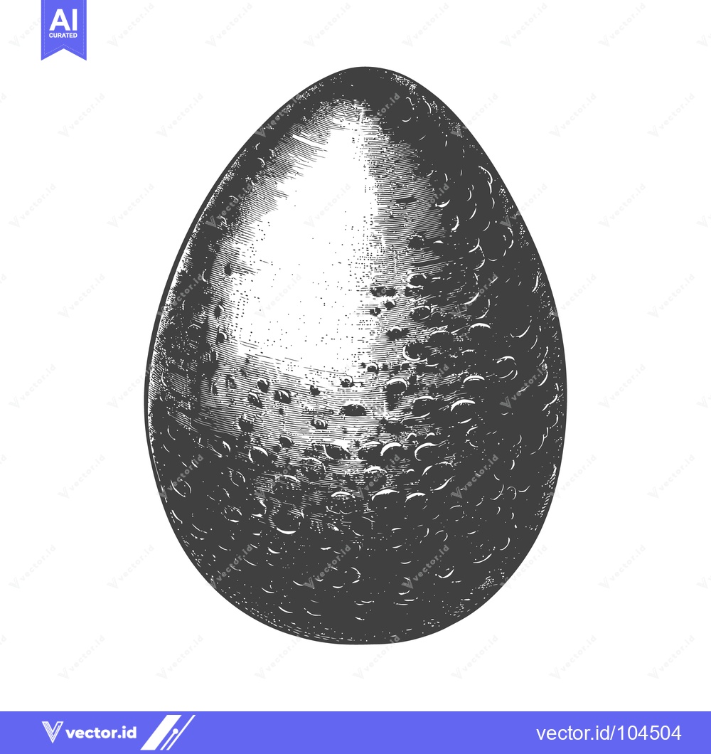 Premium Vector dari An illustrated artwork depicting an egg with speckled textured surface