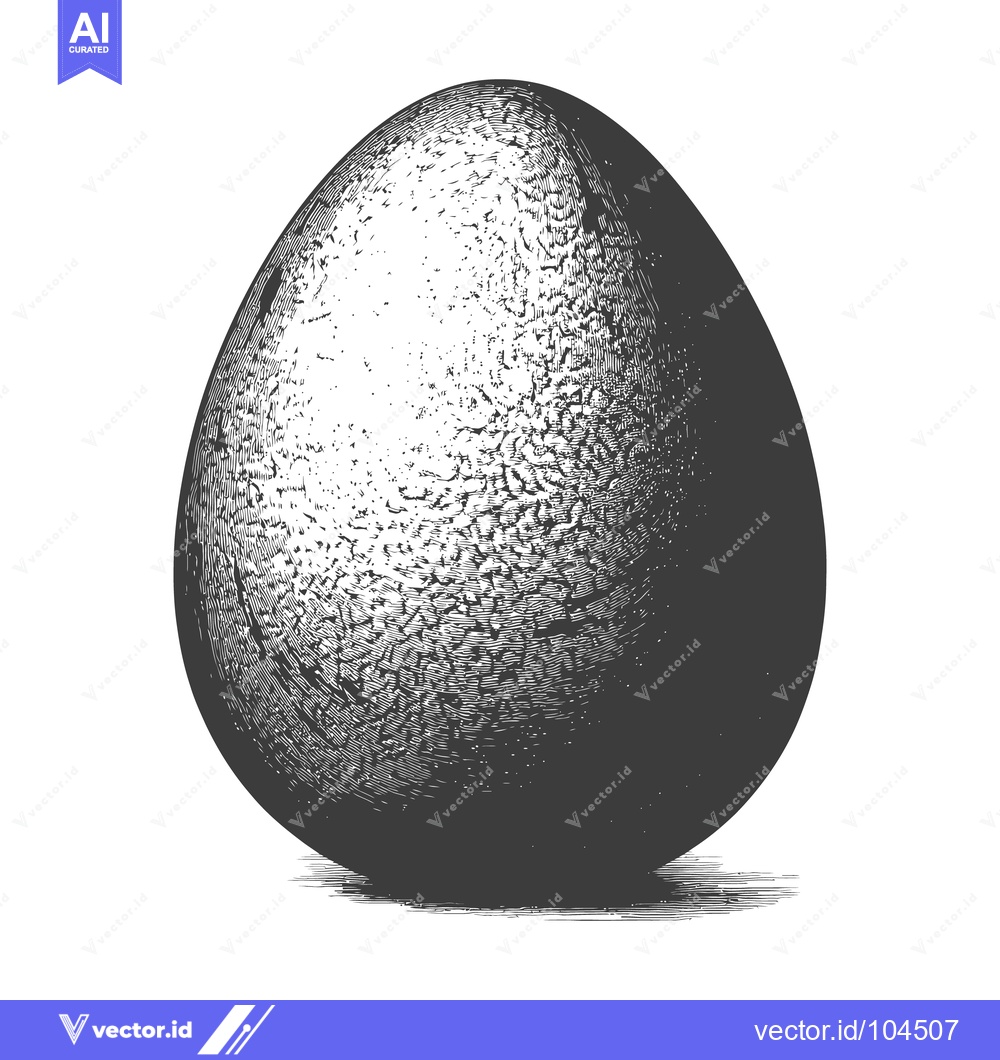 Premium Vector dari The detailed illustration depicts a single isolated egg object