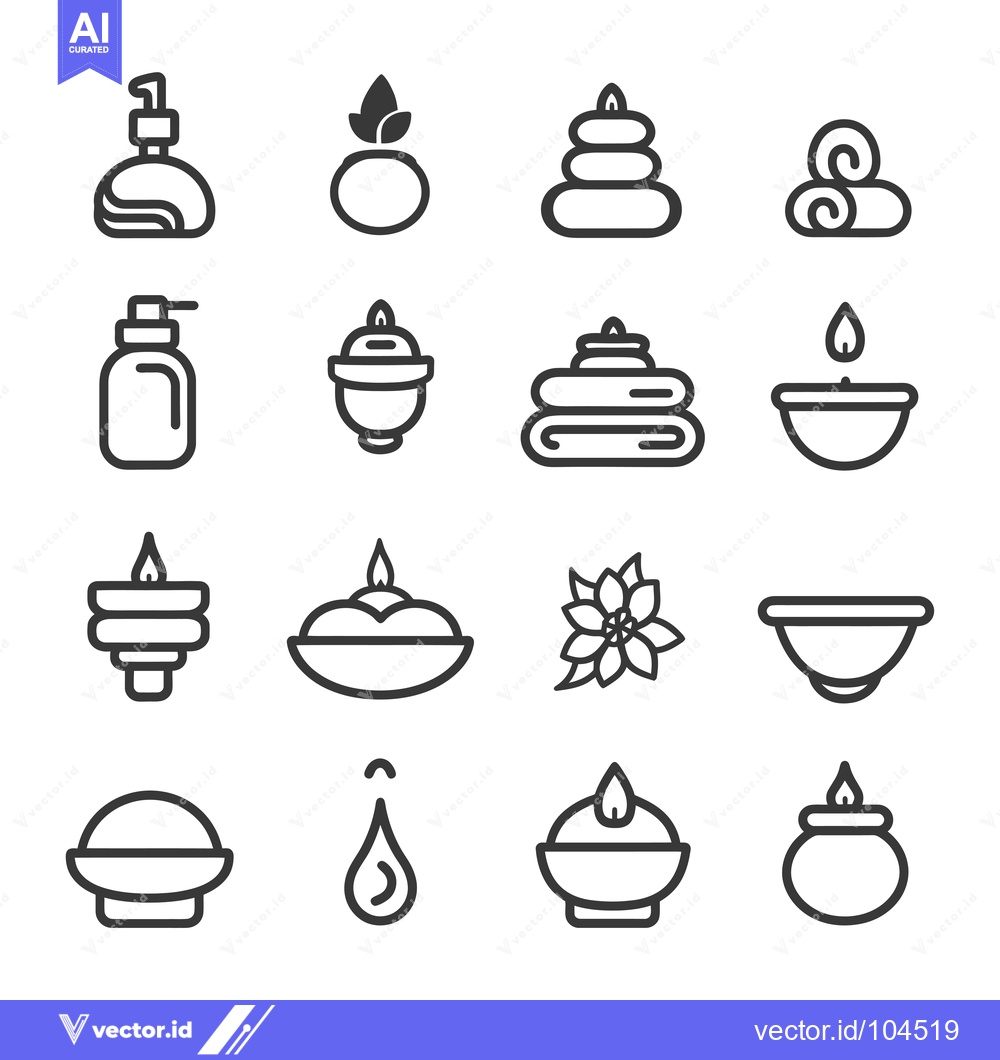 Premium Vector dari Spa and Wellness Icons Collection